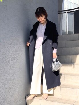 「ラベンダー」｜「アイテム（その他アウター）」を使った、yamaguchiさん（レディース・163cm）の秋コーディネート