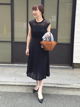 「アイテム（バレッタ/ヘアクリップ）」を使った、yamaguchiさん（レディース・163cm）の夏コーディネート