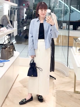 「アイテム（ポーチ）」を使った、yamaguchiさん（レディース・163cm）の秋コーディネート