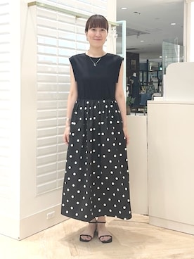 「アイテム（イヤリング）」を使った、yamaguchiさん（レディース・163cm）の夏コーディネート