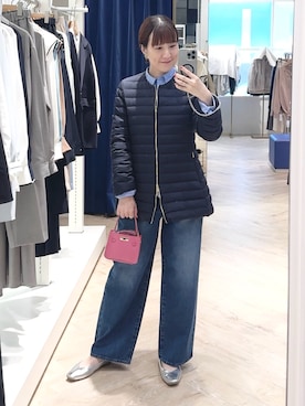 「NOLLEY’S（ノーリーズ）のアイテム（ショルダーバッグ）」を使った、yamaguchiさん（レディース・163cm）の秋コーディネート