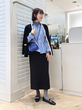 「アイテム（イヤリング）」を使った、yamaguchiさん（レディース・163cm）の秋コーディネート