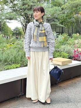 「マフラーコーデ」｜「アイテム（トップス）」を使った、yamaguchiさん（レディース・163cm）の秋コーディネート