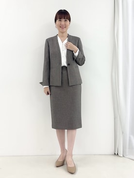 「スーツ」｜yamaguchiさん（レディース・163cm）の秋コーディネート