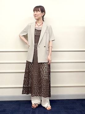 「NOLLEY’S（ノーリーズ）のアイテム（アクセサリー）」を使った、yamaguchiさん（レディース・163cm）の春コーディネート