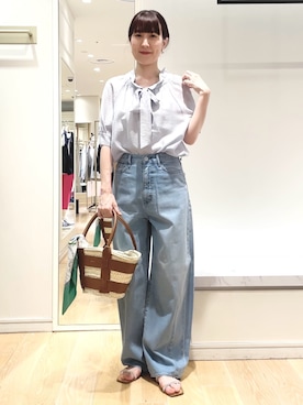 「NOLLEY’S（ノーリーズ）のアイテム（財布/小物）」を使った、yamaguchiさん（レディース・163cm）の春コーディネート
