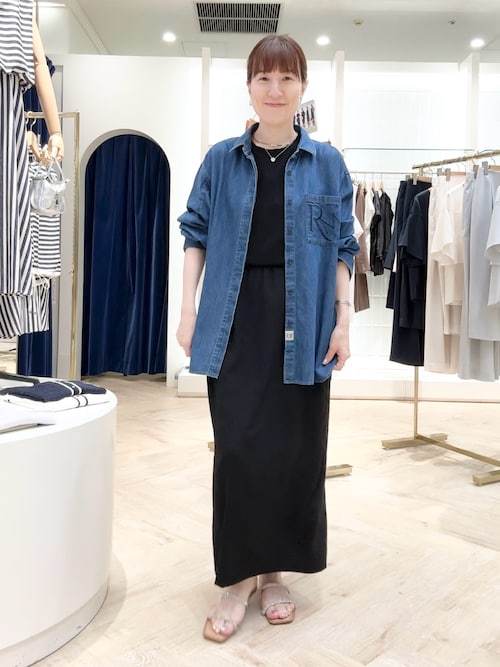 セール】【RM denim】刺繍入りビッグデニムシャツ（シャツ/ブラウス