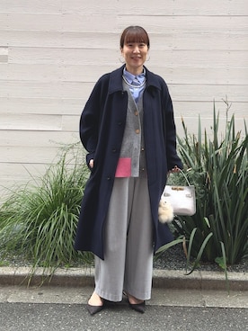 「アイテム（その他アウター）」を使った、yamaguchiさん（骨格ナチュラル・レディース・163cm）の秋コーディネート