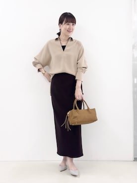 「NOLLEY’S（ノーリーズ）のアイテム」を使った、yamaguchiさん（レディース・163cm）の秋コーディネート