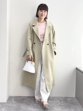 「NOLLEY’S Sophi（ノーリーズソフィ）のアイテム（トレンチコート）」を使った、yamaguchiさん（レディース・163cm）の冬コーディネート