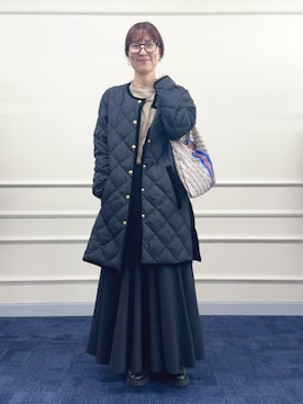 「NOLLEY’S（ノーリーズ）の【追加】《オールシーズン対応》ウォッシャブルヴィンテージタフタマチ入りマキシスカート（スカート）」を使った、yamaguchiさん（レディース・163cm）の夏コーディネート