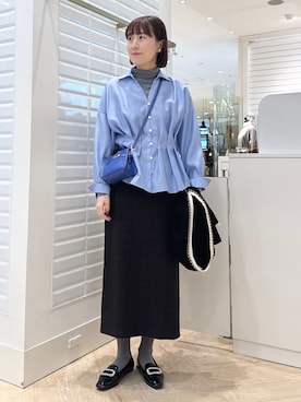 「アイテム（イヤリング）」を使った、yamaguchiさん（レディース・163cm）の秋コーディネート