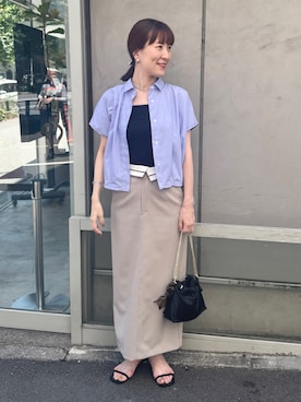 「アイテム（スカート）」を使った、yamaguchiさん（レディース・163cm）の夏コーディネート