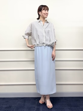 「NOLLEY’S（ノーリーズ）のアイテム（チョーカー）」を使った、yamaguchiさん（レディース・163cm）の春コーディネート