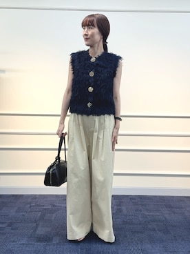 「ノースリーブニット」｜yamaguchiさん（レディース・163cm）の秋コーディネート