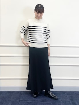 「MOHI（モヒ）のアイテム（ブーツ）」を使った、yamaguchiさん（レディース・163cm）の冬コーディネート