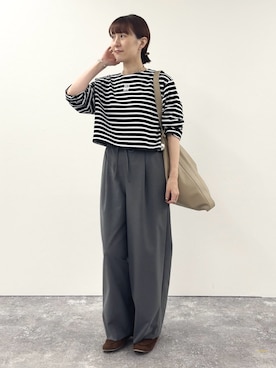 「グレーパンツ」｜yamaguchiさん（レディース・163cm）の秋コーディネート