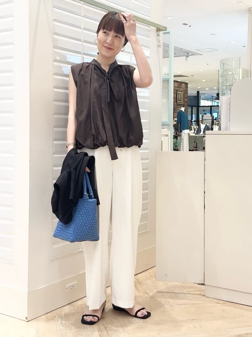 cloth &crossノーカラージャケット！コーディネートのブラウス付けます！ ノーカラージャケットに合うブラウスは？ 下に着るブラウス大