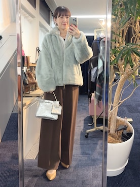「NOLLEY’S Sophi（ノーリーズソフィ）の【TATRAS/タトラス】BARBRA（ブルゾン、グリーン系）」を使った、yamaguchiさん（レディース・163cm）の夏コーディネート