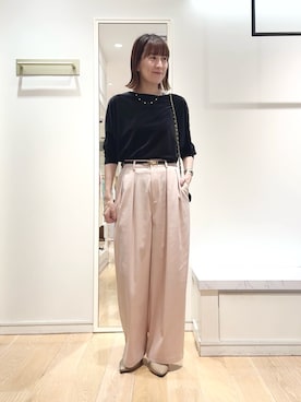 「NOLLEY’S（ノーリーズ）のアイテム（アクセサリー）」を使った、yamaguchiさん（レディース・163cm）の秋コーディネート