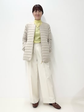 「アイテム（ダウンジャケット/コート）」を使った、yamaguchiさん（レディース・163cm）の秋コーディネート