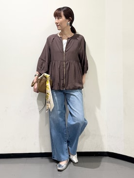 「アイテム（イヤリング）」を使った、yamaguchiさん（レディース・163cm）の夏コーディネート