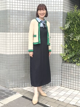 「ニットカーディガン」｜yamaguchiさん（レディース・163cm）の秋コーディネート