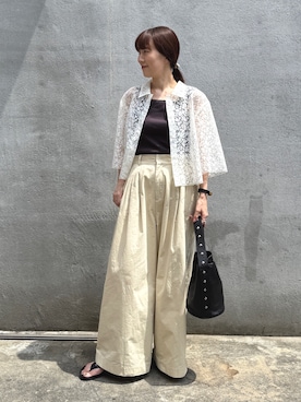 「アイテム（ヘアアクセサリー）」を使った、yamaguchiさん（レディース・163cm）の夏コーディネート