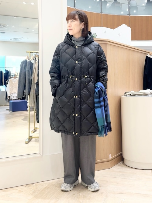 TAION/タイオン】別注ミドル丈Aラインフードダウン（ダウンジャケット