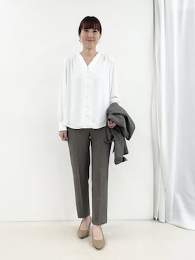 「ブラウスコーデ」｜yamaguchiさん（レディース・163cm）の秋コーディネート