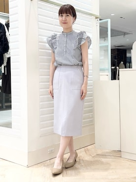 「NOLLEY’S（ノーリーズ）のアイテム」を使った、yamaguchiさん（骨格ナチュラル・レディース・163cm）の夏コーディネート