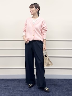 「ピンクニット」｜yamaguchiさん（レディース・163cm）の秋コーディネート