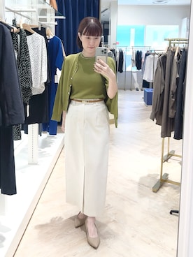 「ニットカーディガン」｜yamaguchiさん（レディース・163cm）の秋コーディネート