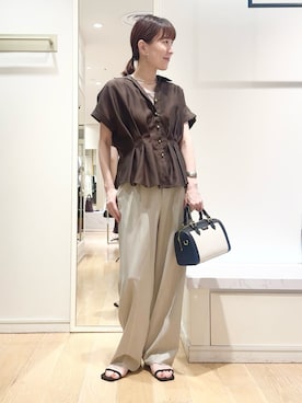 「NOLLEY’S（ノーリーズ）のアイテム」を使った、yamaguchiさん（レディース・163cm）の夏コーディネート