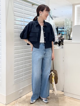 「アイテム（イヤリング）」を使った、yamaguchiさん（レディース・163cm）の夏コーディネート