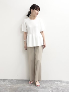 「NOLLEY’S（ノーリーズ）のストラップサンダル（サンダル）」を使った、yamaguchiさん（レディース・163cm）の春コーディネート