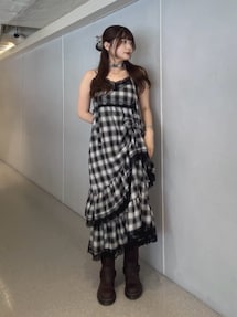 レースドッキングアシメヘムキャミワンピース｜ジュエティ（jouetie