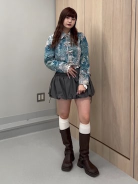 「jouetie（ジュエティ）のアイテム（ジャケット/アウター）」を使った、MOMOKAさん（レディース・160cm）の春コーディネート