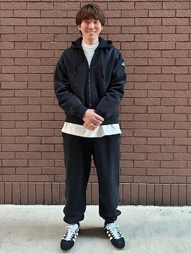 「フルジップパーカー」｜IKさん（メンズ・173cm）の冬コーディネート