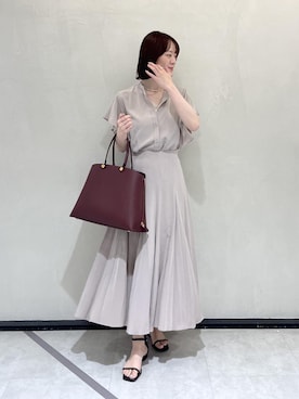 「ROPE'（ロペ）のアイテム（スカート）」を使った、sahoさん（レディース・165cm）の夏コーディネート