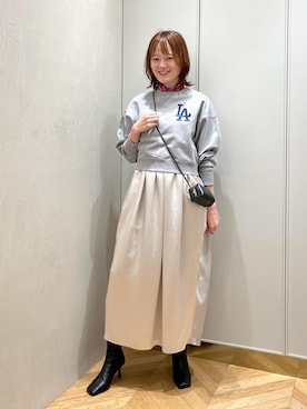 「アイテム（スウェット）」を使った、sahoさん（レディース・165cm・20代）の秋コーディネート