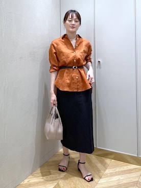 「ROPE'（ロペ）のアイテム（トップス）」を使った、sahoさん（レディース・165cm）の春コーディネート