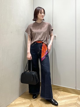 「E'POR（エポール）のアイテム」を使った、sahoさん（レディース・165cm）の秋コーディネート
