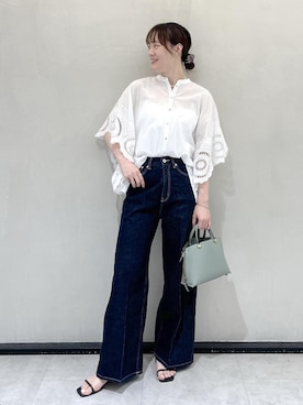 「ROPE'（ロペ）のアイテム」を使った、sahoさん（レディース・165cm）の夏コーディネート