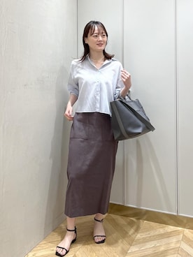 「ROPE'（ロペ）のアイテム」を使った、sahoさん（レディース・165cm）の夏コーディネート