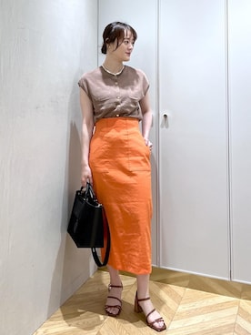 「ROPE'（ロペ）のアイテム」を使った、sahoさん（レディース・165cm）の夏コーディネート