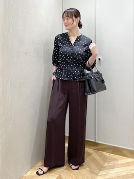 「ROPE'（ロペ）のアイテム」を使った、sahoさん（レディース・165cm）の夏コーディネート