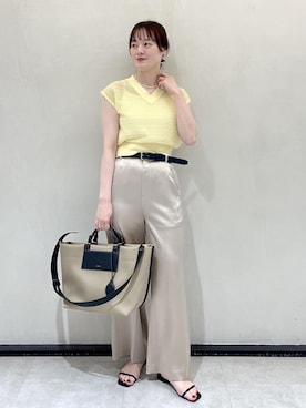 「ROPE'（ロペ）のアイテム」を使った、sahoさん（レディース・165cm）の春コーディネート