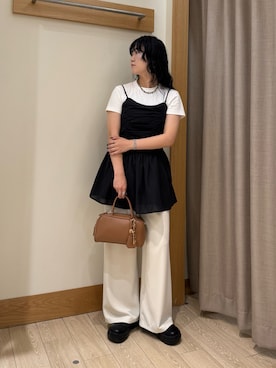 「キャメル」｜YURIさん（レディース・163cm）の夏コーディネート