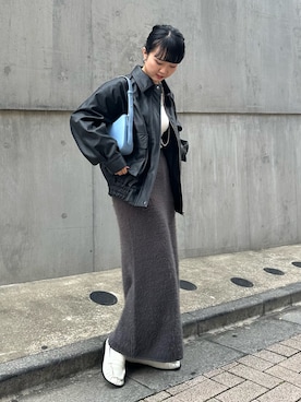 「fredy emue（フレディエミュ）のアイテム（ブルゾン）」を使った、YURIさん（レディース・163cm）の秋コーディネート